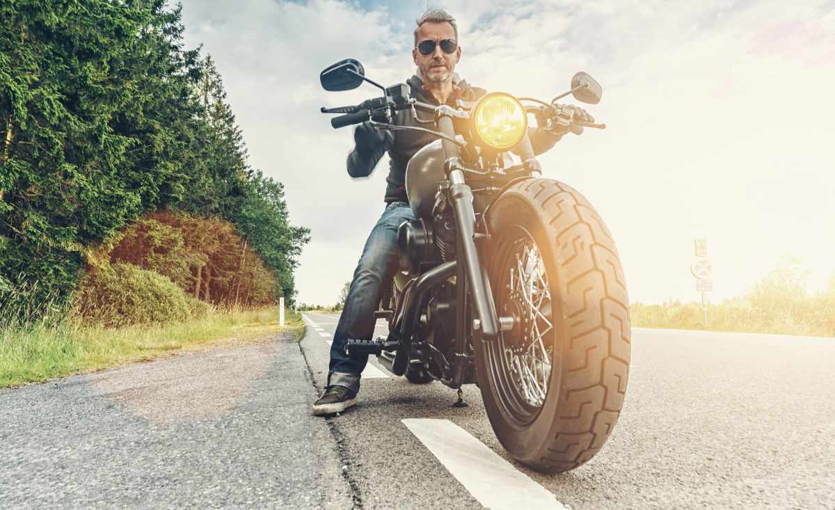 Guy on a motorcycle