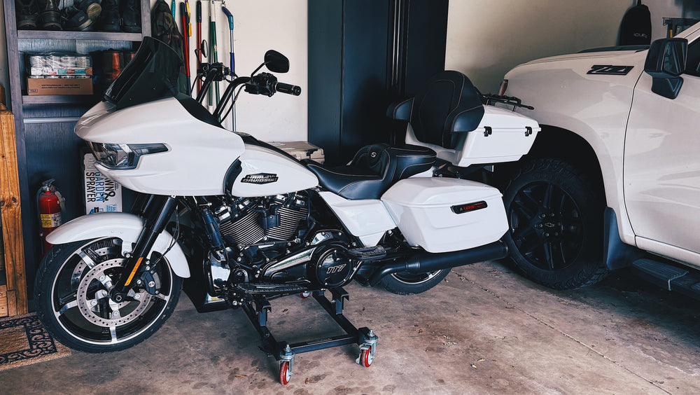 Motorcycle Storage Stand | Motorcycle Mover | Let's Roll Store