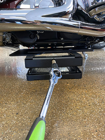 Let's Roll lift with Indian Motorcycle Adapter Plate installed